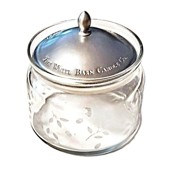 The White Barn Candle Co Glass Jar, Frosted Oak Design, Lid/Seal, 4.5 Oz Vintage - Picture 2 of 13